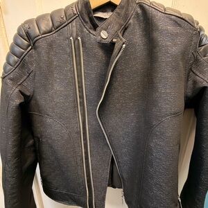 Zara Black Quilted Bomber Jacket